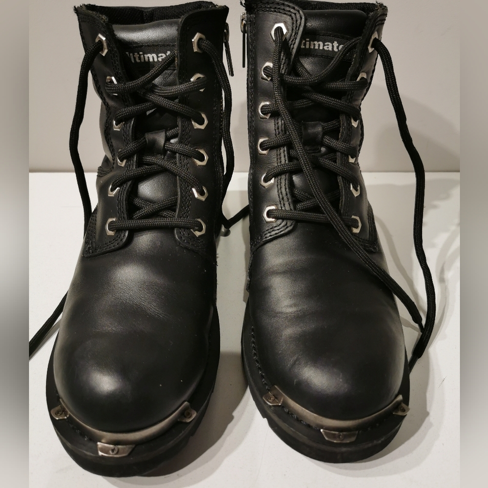 Altimate Women's Cruiser Motorcycle boots, Real leather.